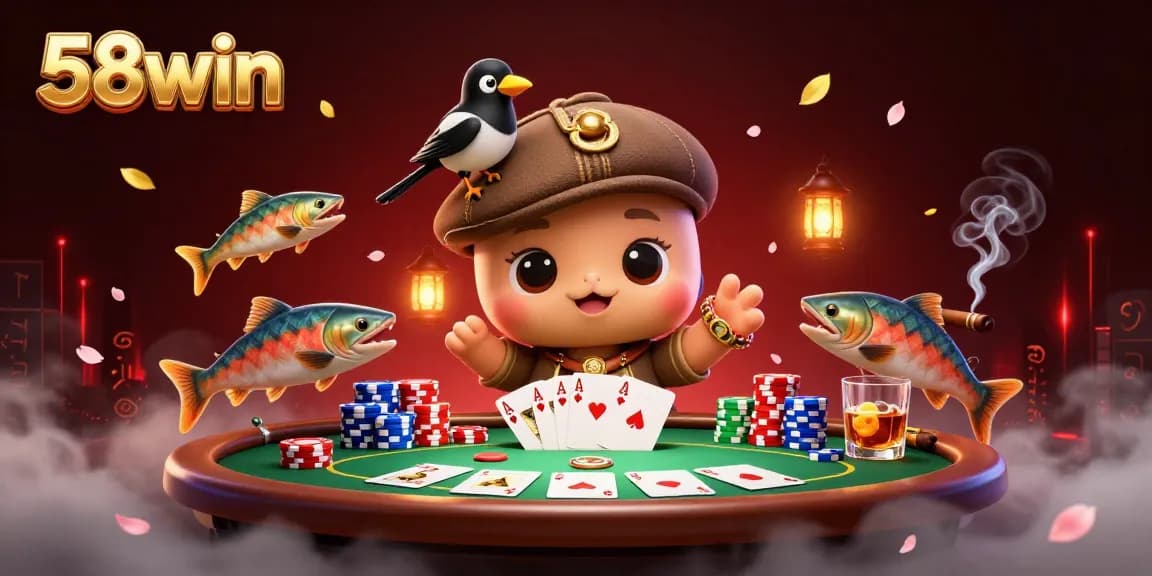 Experience thrilling action at 58win with vibrant casino elements, featuring Nessie and friends!