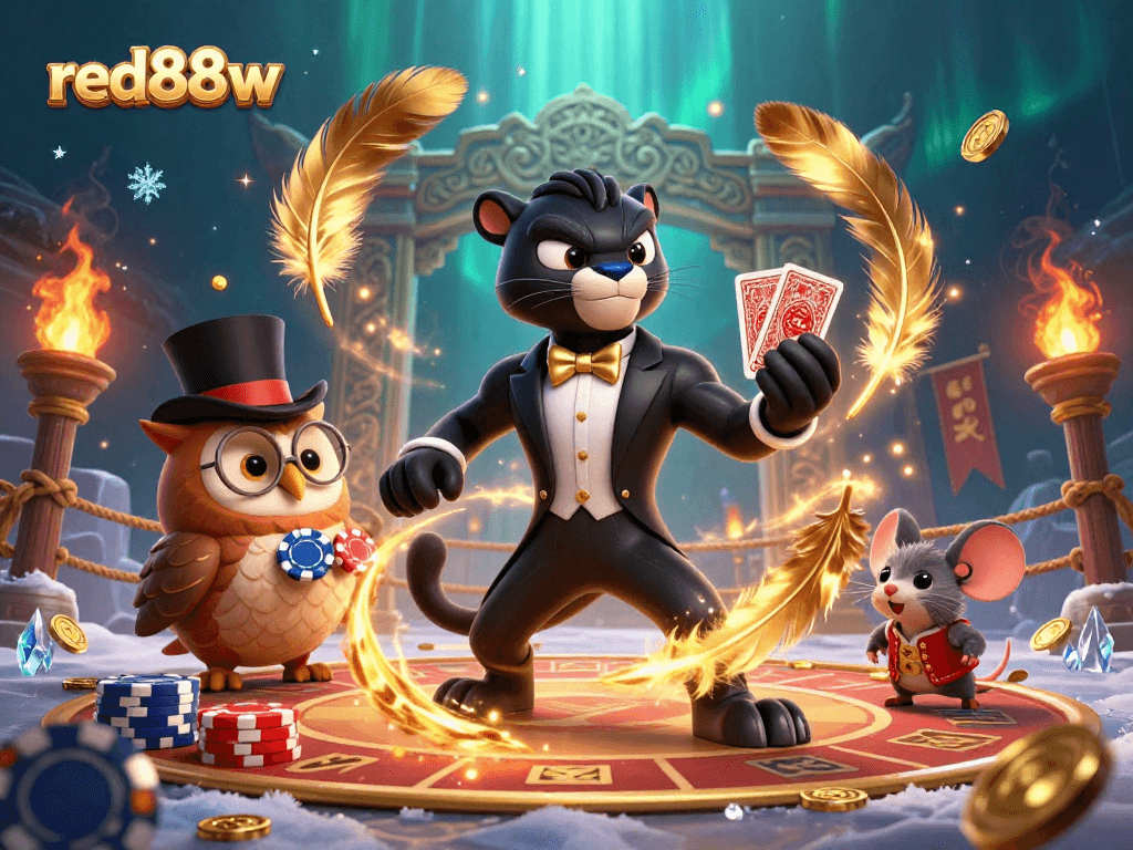 Engage with thrilling gameplay at red88w, where stylish characters celebrate casino fortune under dazzling effects.