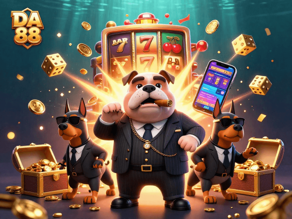 Ignite excitement with DA 88 as characters revel in slot machine action and jackpot thrills.