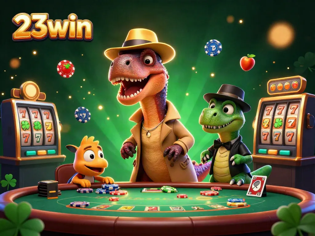 Experience 23win's thrilling blackjack action with unique characters and vibrant gameplay elements.