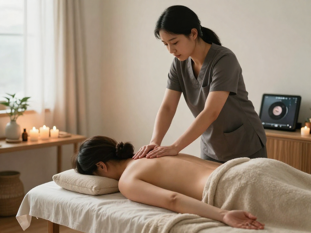 Experience calming 영등포출장안마 in a serene at-home massage setting.