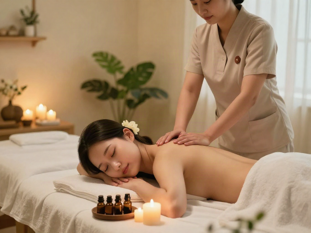 Experience relaxing 강북출장안마 therapy in a serene home spa setting.