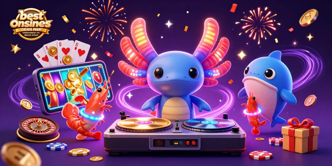 Experience the best online casinos that payout instantly no deposit bonus with an axolotl DJ and dynamic creatures.